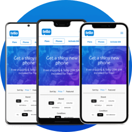 Start fresh with a brand new phone, we'll ship it for free.